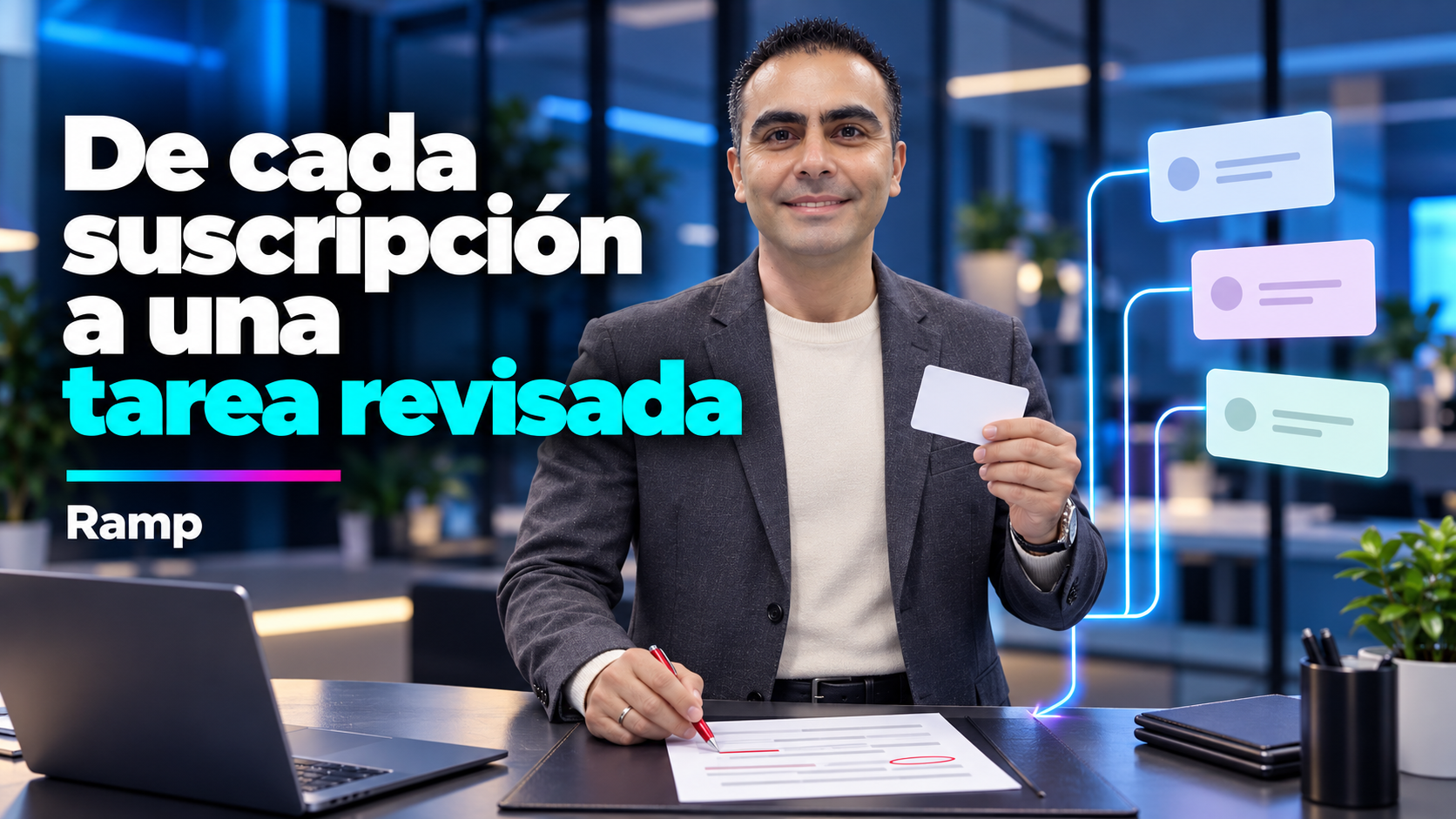 Álvaro une un comprobante con una traducción marcada para revisión.