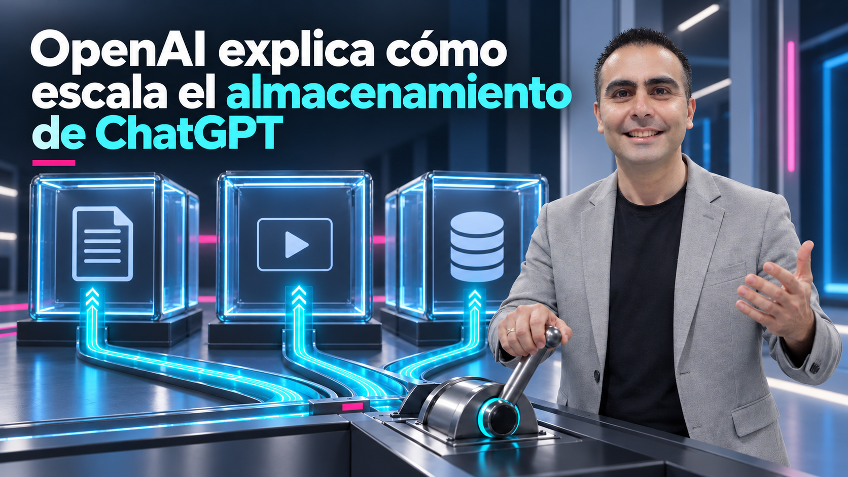 Álvaro ilustra conexiones ordenadas para almacenamiento de ChatGPT