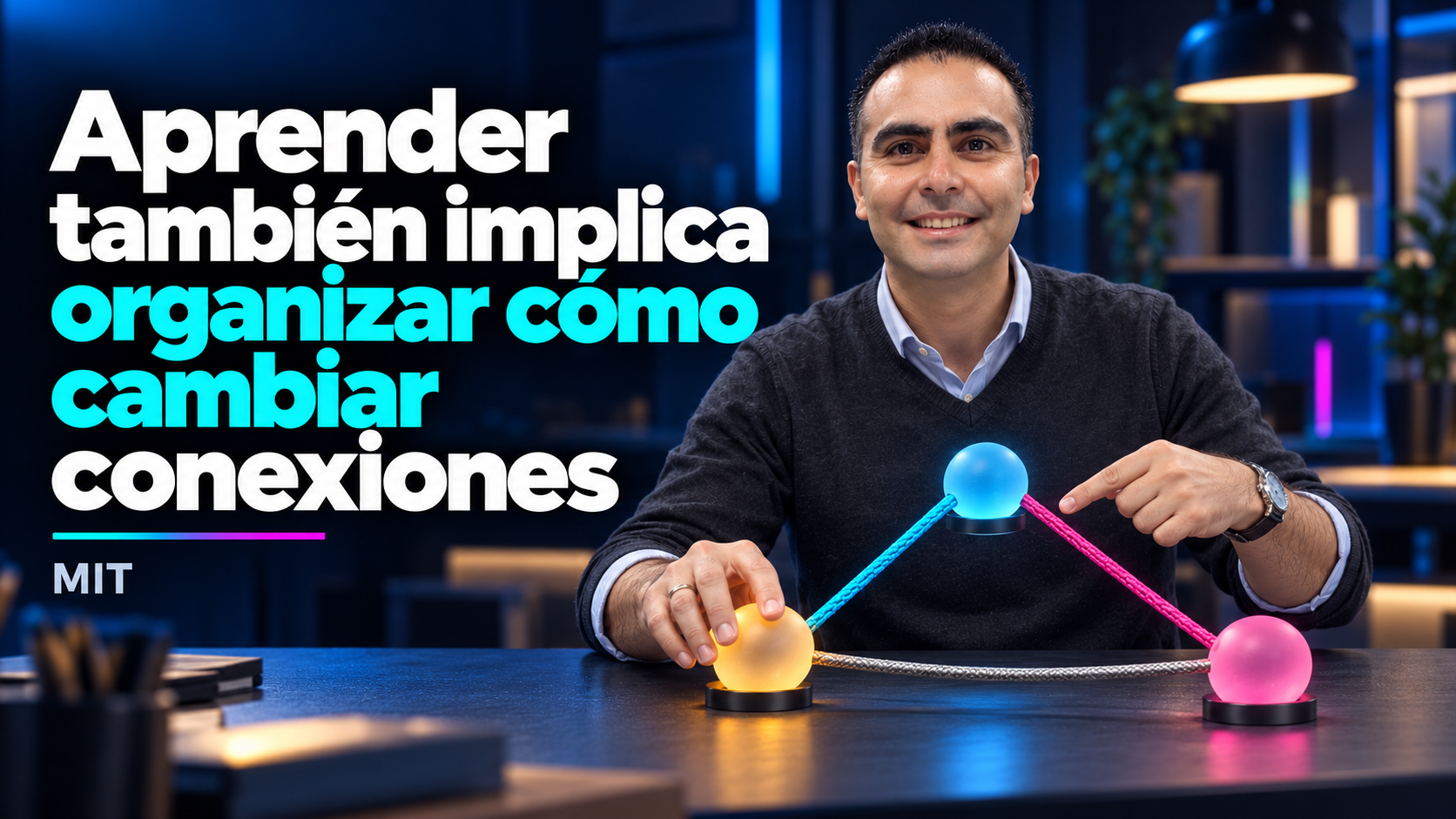 Álvaro distingue reglas iniciales y conexiones en un ejemplo conceptual.