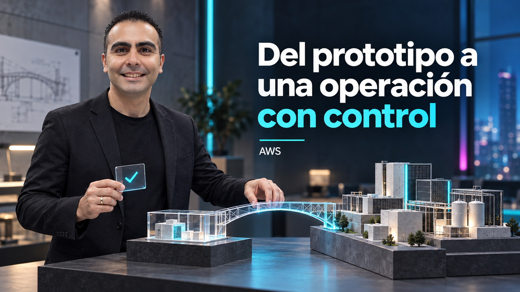 Ruta conceptual desde un prototipo hacia infraestructura y operación supervisadas.