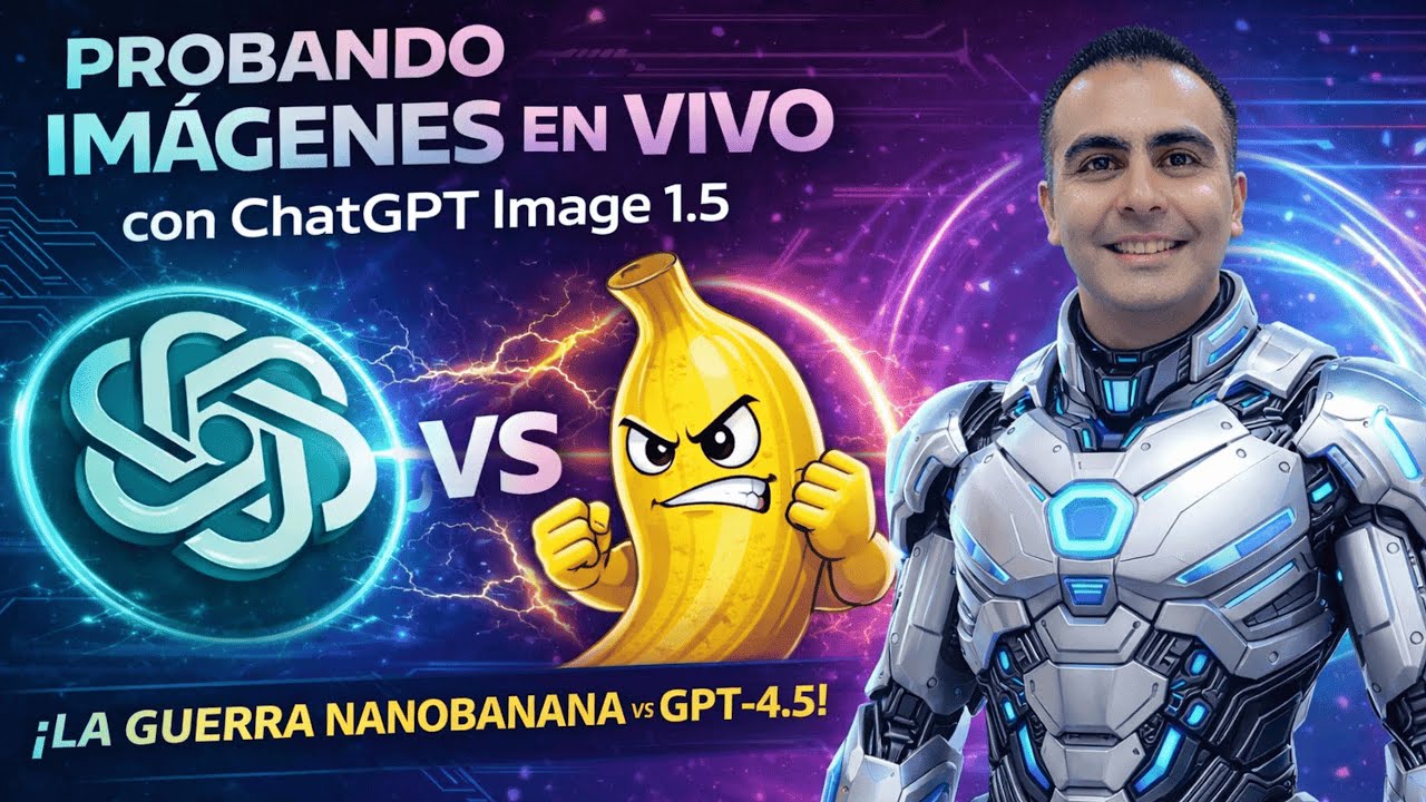 🔥 ChatGPT Image 1.5 EN VIVO: ¿de verdad destrona a NanoBanana en calidad y edición?🚀4× más rápido