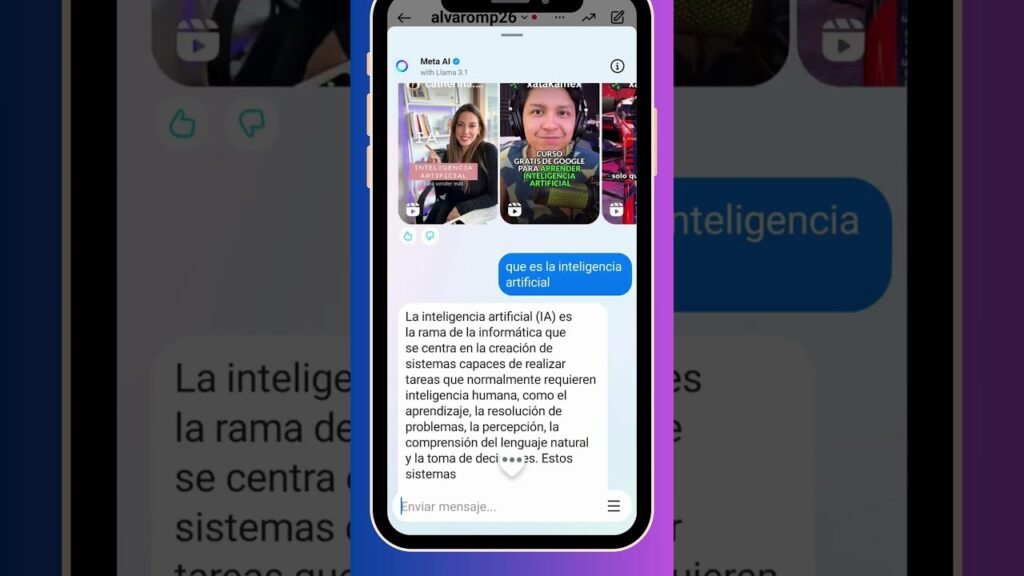 Meta integra su IA a todas sus plataformas🤯 acá te enseño a cómo probarlo en Instagram 📲 #metaai