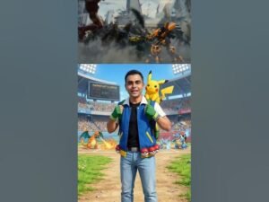 Pikachu, Godzilla y Doraemon juntos en la batalla campal 🤯Crea la batalla de tus sueños con IA