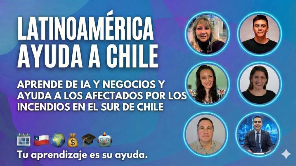 Latinoamérica unida #2:Aprende IA y Negocios para ayudar a los afectados por los incendios en Chile