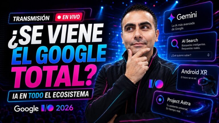 Portada del artículo: Google I/O 2026 en vivo: ¿Google prepara su golpe más brutal contra ChatGPT y Claude? 🔥