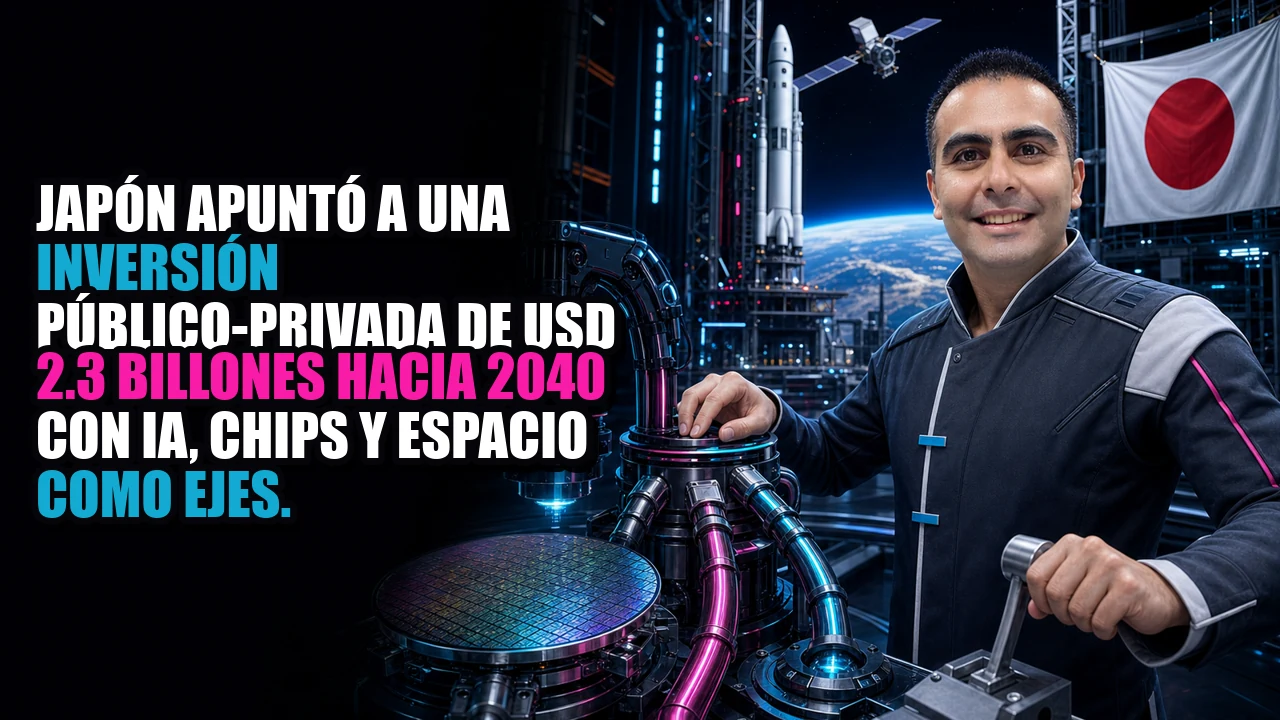 Japón apuntó a una inversión público-privada de USD 2.3 billones hacia 2040 con IA, chips y espacio como ejes.