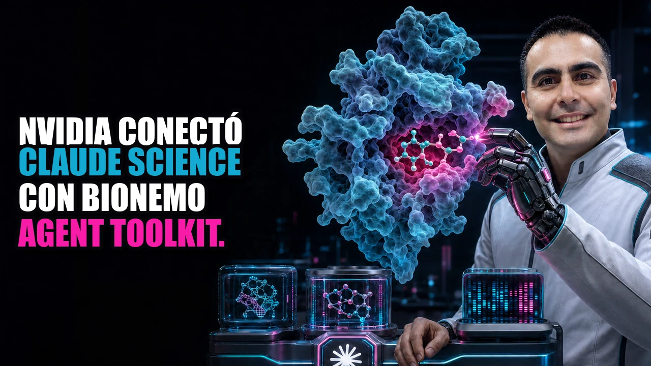 NVIDIA conectó Claude Science con BioNeMo Agent Toolkit.