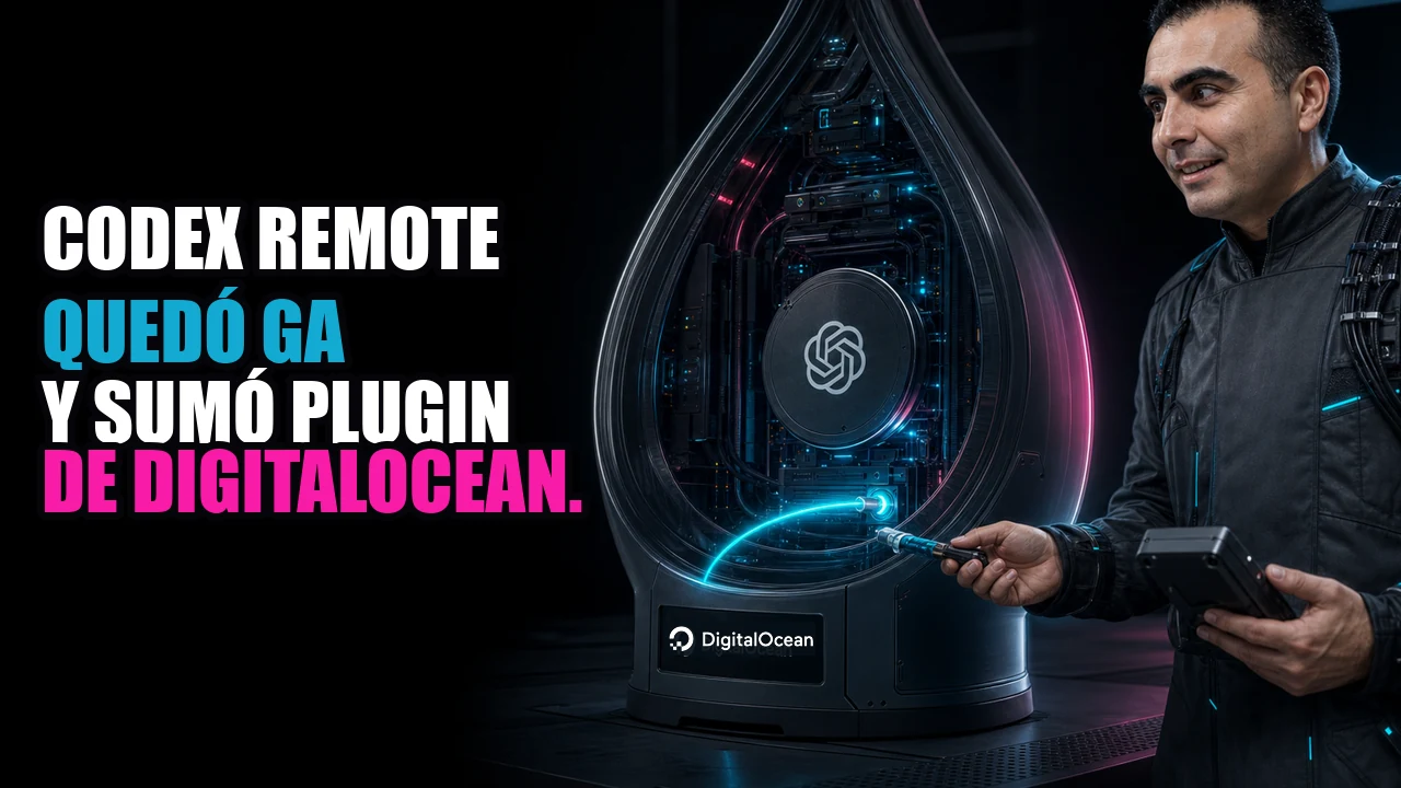Codex Remote quedó GA y sumó plugin de DigitalOcean.