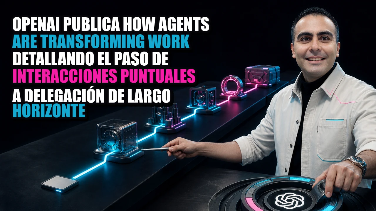 OpenAI publica How agents are transforming work detallando el paso de interacciones puntuales a delegación de largo horizonte