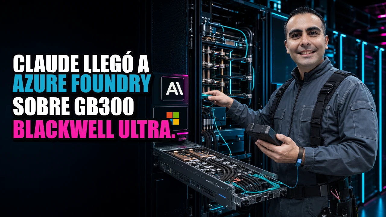 Claude llegó a Azure Foundry sobre GB300 Blackwell Ultra.