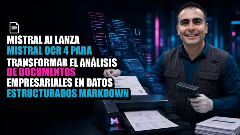 📄 Mistral AI lanza Mistral OCR 4 para transformar el análisis de documentos empresariales en datos estructurados markdown