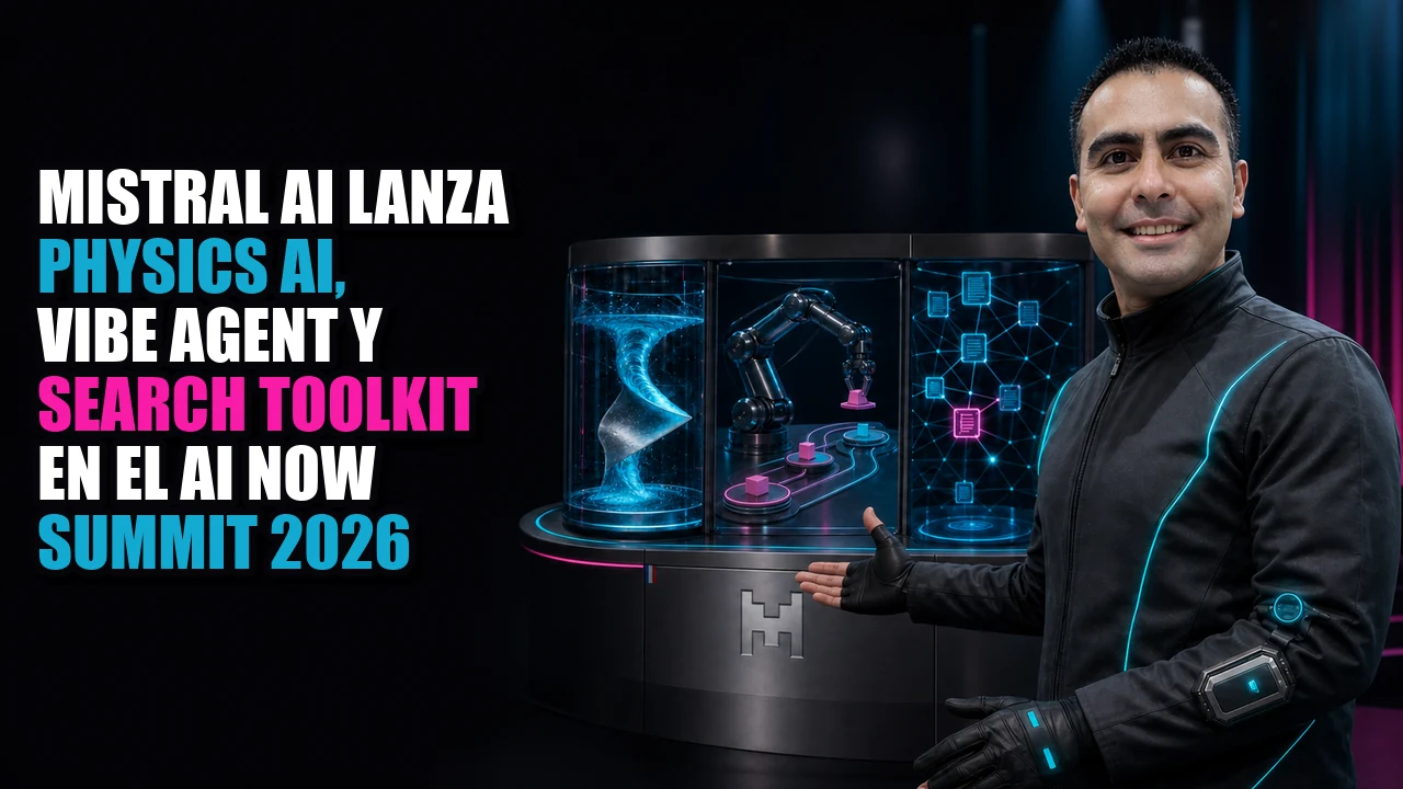 Portada de Mistral AI lanza Physics AI, Vibe Agent y Search Toolkit en el AI Now Summit 2026