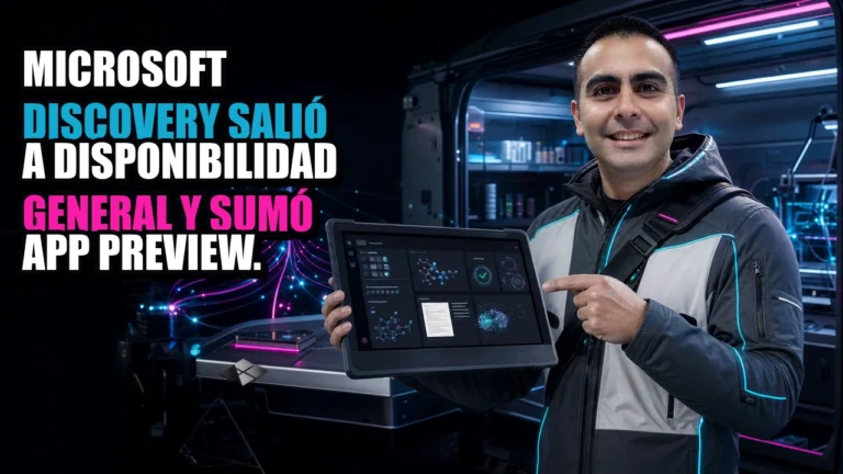 Microsoft Discovery salió a disponibilidad general y sumó app preview.