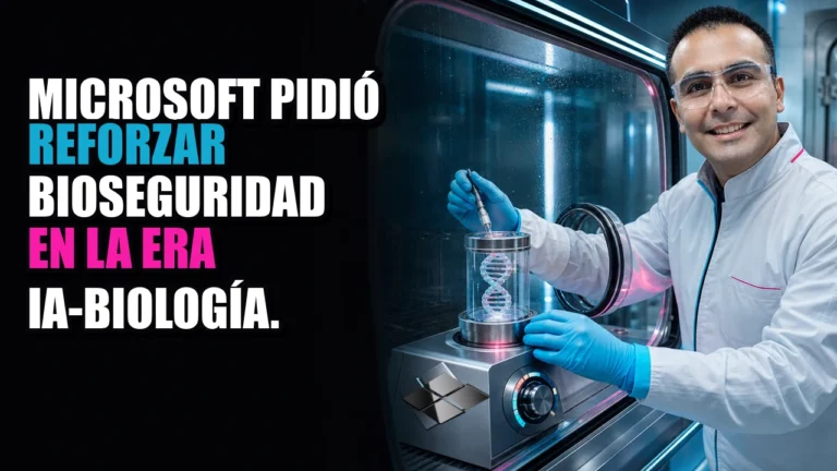 Microsoft pidió reforzar bioseguridad en la era IA-biología.