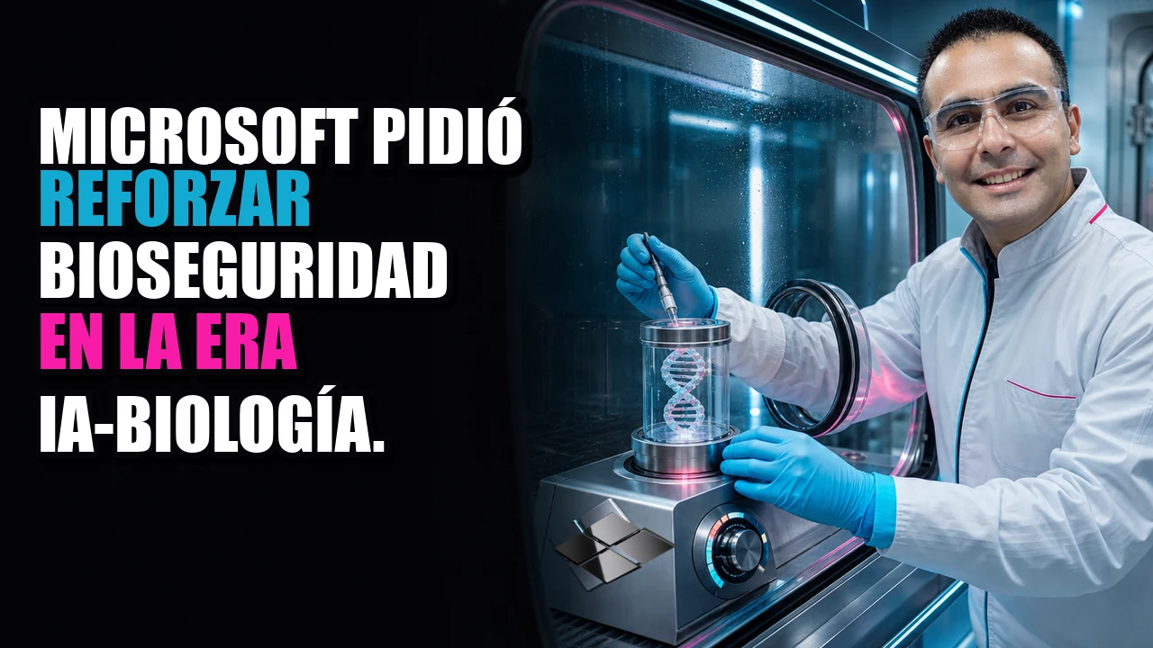 Portada de Microsoft pidió reforzar bioseguridad en la era IA-biología.