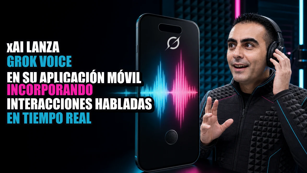 Portada de xAI lanza Grok Voice en su aplicación móvil incorporando interacciones habladas en tiempo real