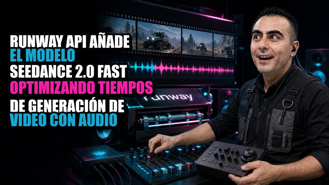 Runway API añade el modelo Seedance 2.0 Fast optimizando tiempos de generación de video con audio