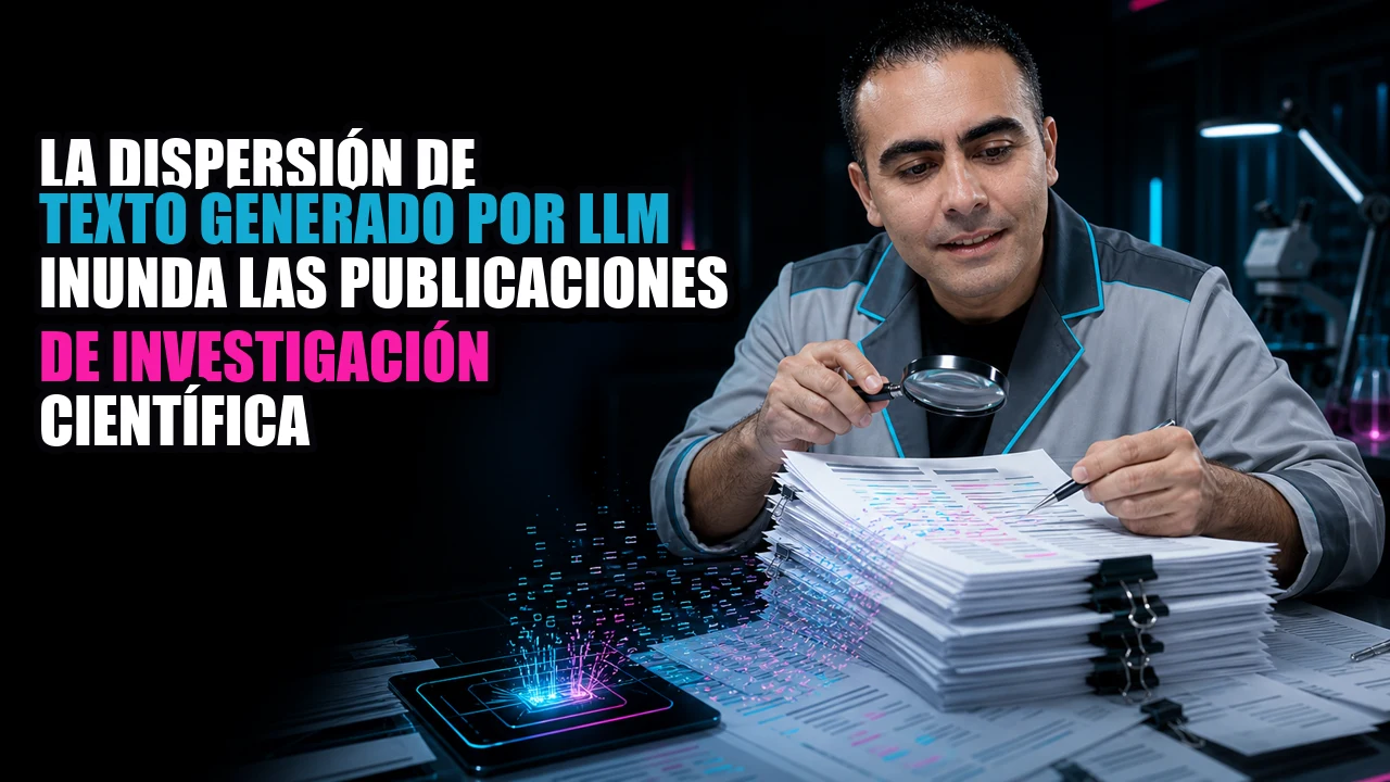 Portada de La dispersión de texto generado por LLM inunda las publicaciones de investigación científica