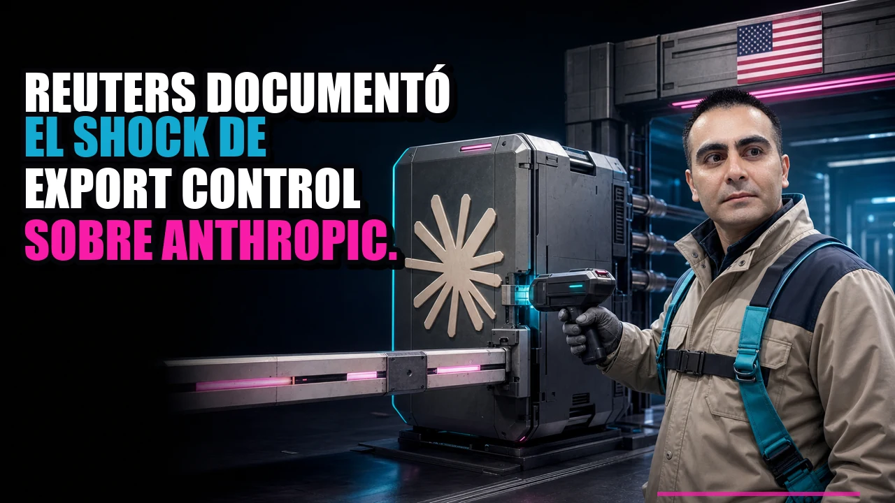 Reuters documentó el shock de export control sobre Anthropic.