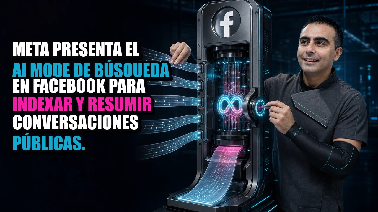 Meta presenta el AI Mode de búsqueda en Facebook para indexar y resumir conversaciones públicas
