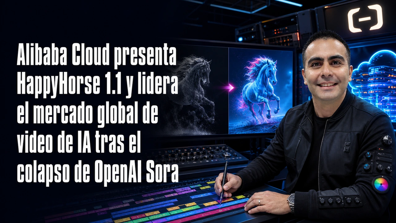 🐎 Alibaba Cloud presenta HappyHorse 1.1 y lidera el mercado global de video de IA tras el colapso de OpenAI Sora