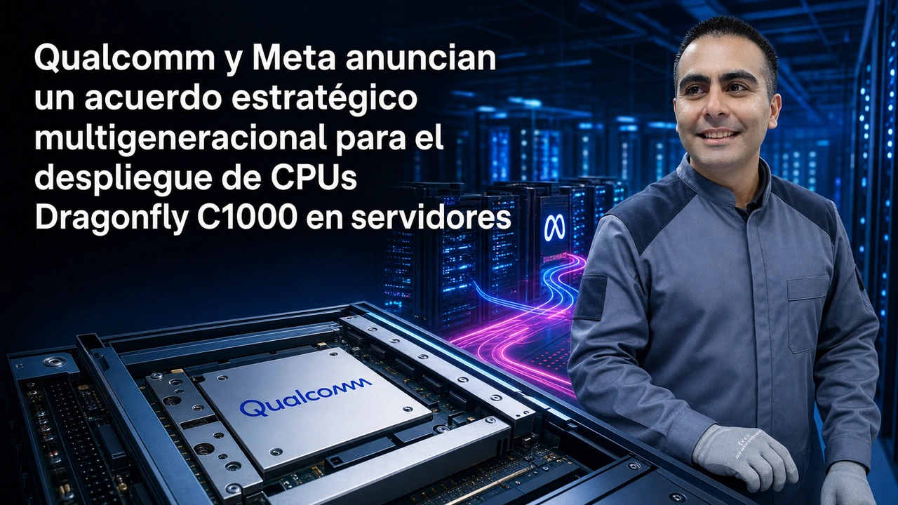 🐉 Qualcomm y Meta anuncian un acuerdo estratégico multigeneracional para el despliegue de CPUs Dragonfly C1000 en servidores