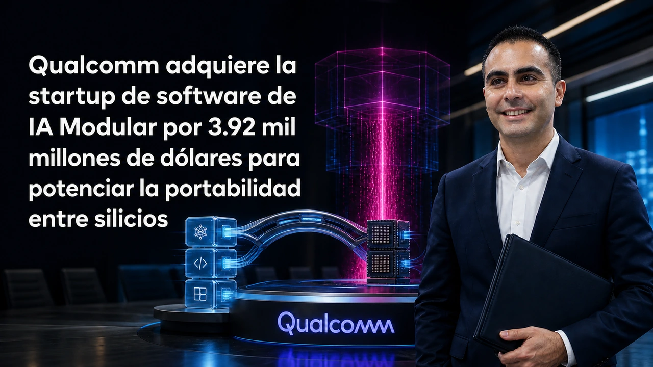 💻 Qualcomm adquiere la startup de software de IA Modular por 3.92 mil millones de dólares para potenciar la portabilidad entre silicios