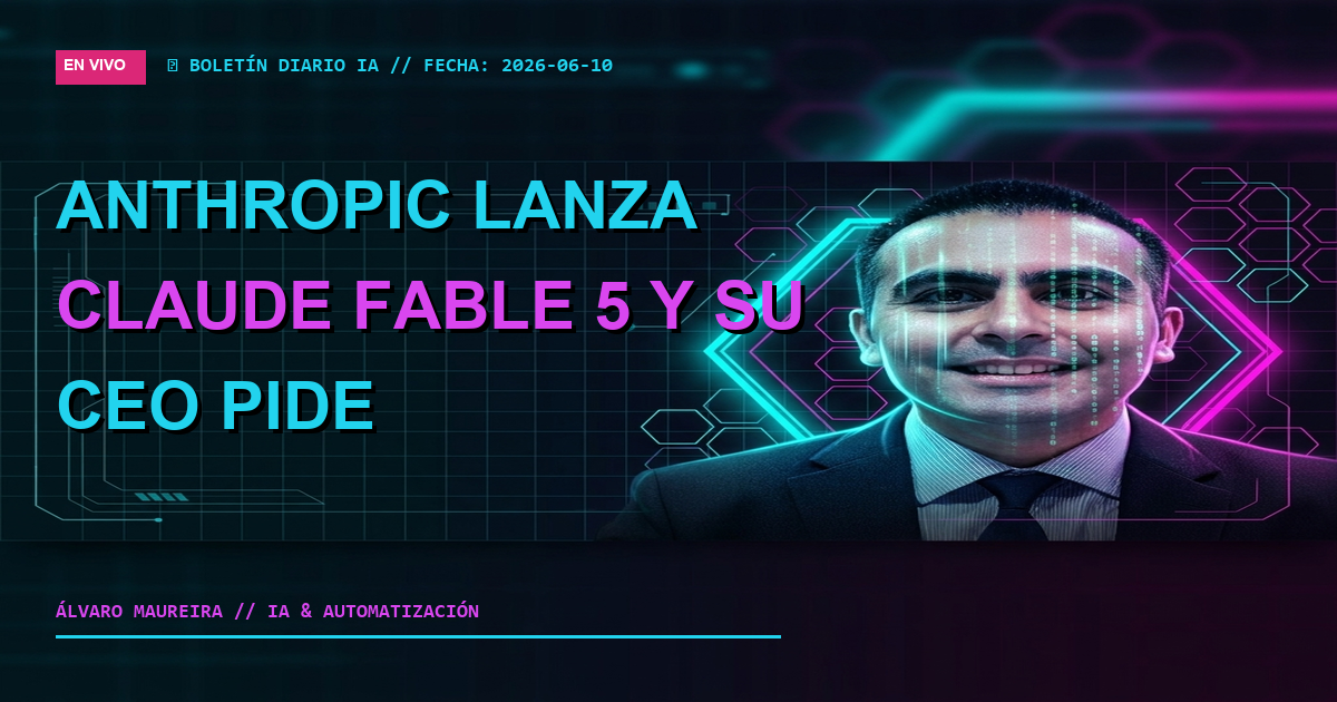 🚀 Anthropic Lanza Claude Fable 5 y su CEO Pide Regulación Obligatoria de IA