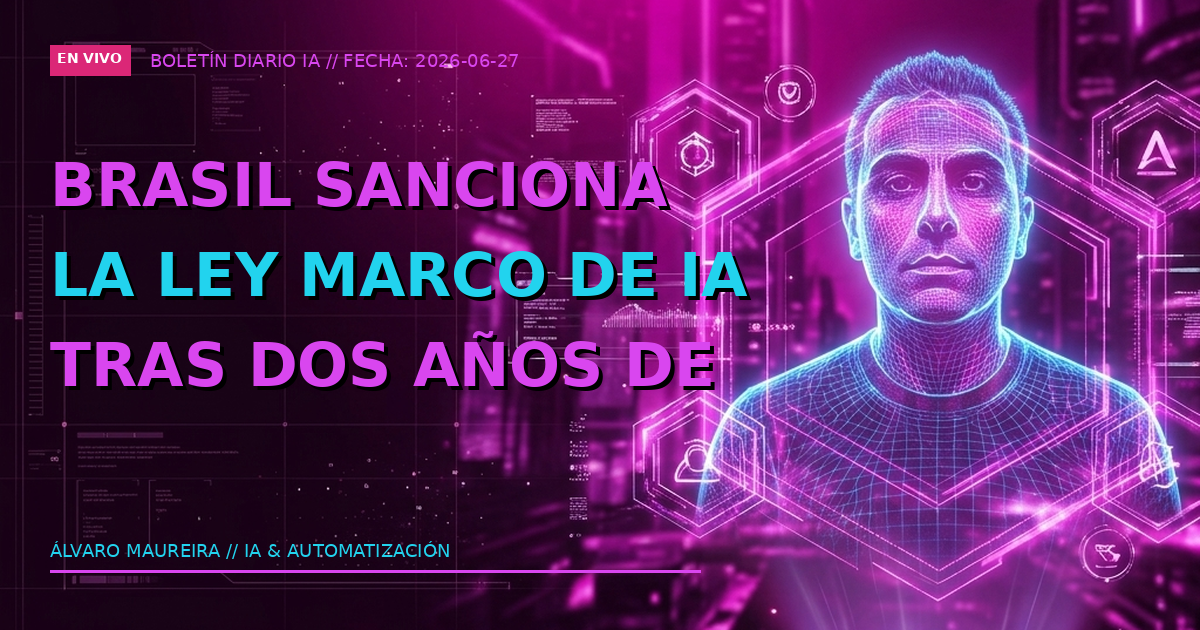 ⚖️ Brasil sanciona la Ley Marco de IA tras dos años de debate legislativo