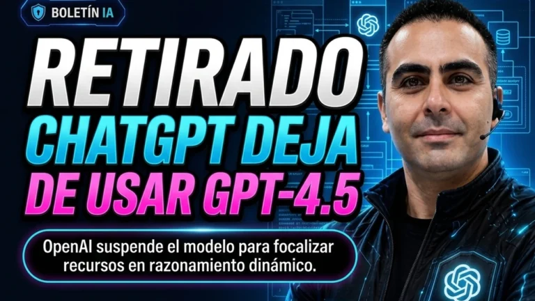 ChatGPT retiró GPT-4.5 del producto.