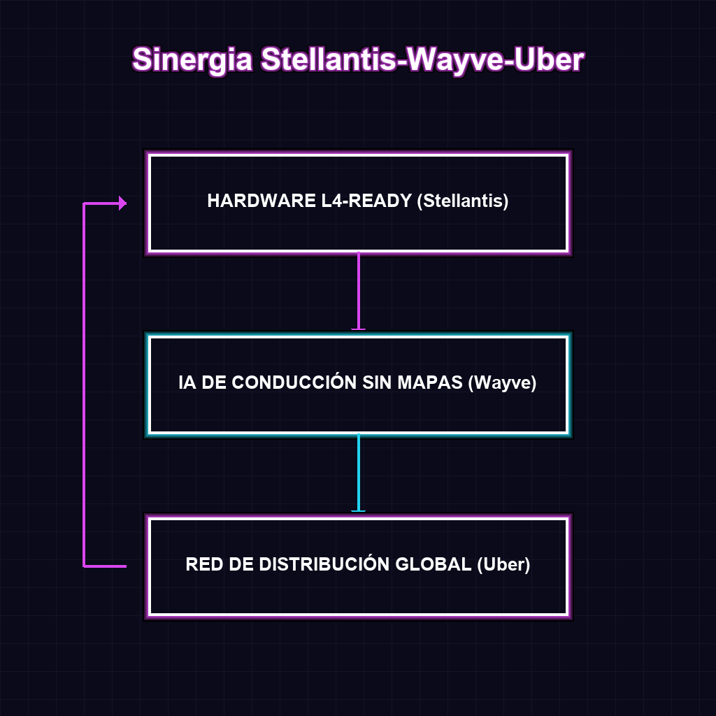 Sinergia Stellantis-Wayve-Uber