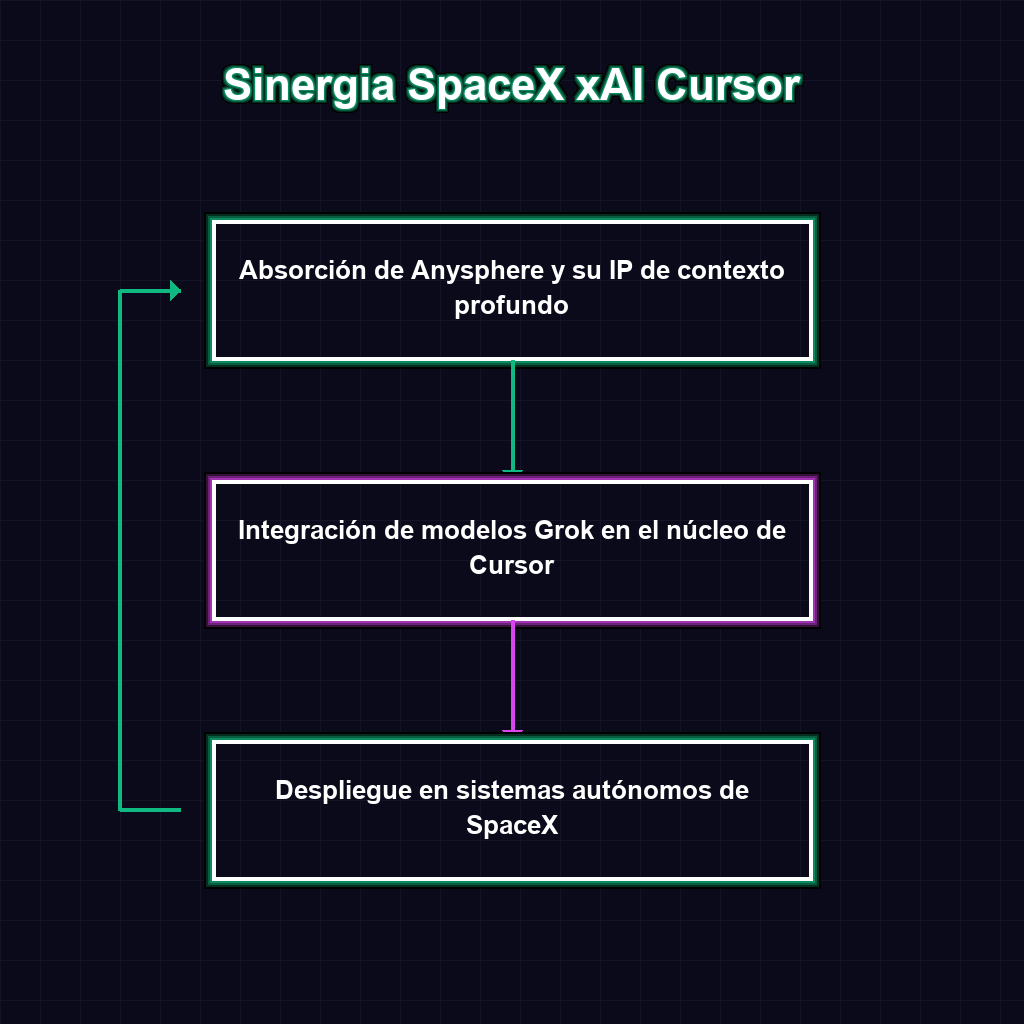 Sinergia SpaceX xAI Cursor