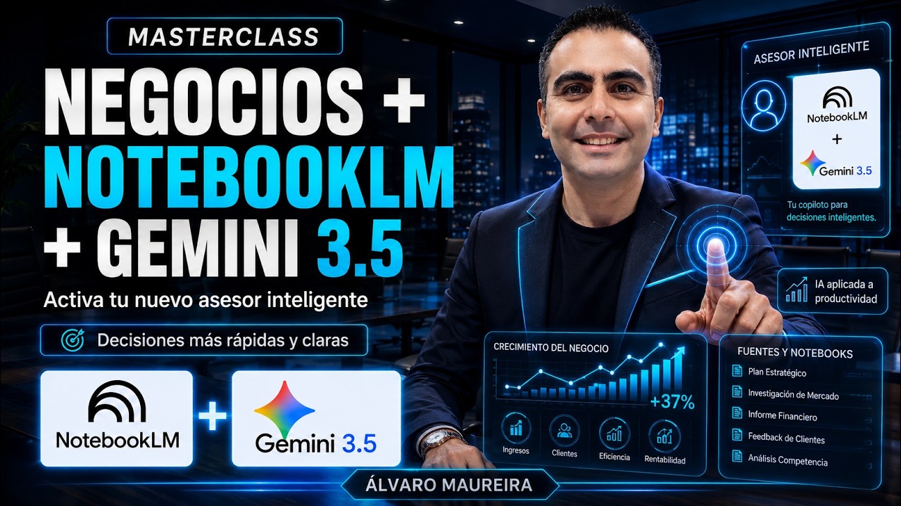 Masterclass : Cómo Activar el Nuevo Asesor de Negocios con NotebookLM y Gemini 3.5 📈