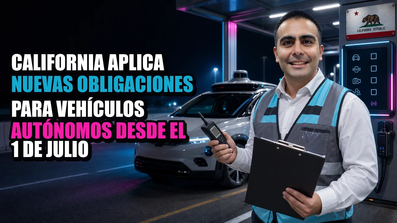 Portada de California aplica nuevas obligaciones para vehículos autónomos desde el 1 de julio