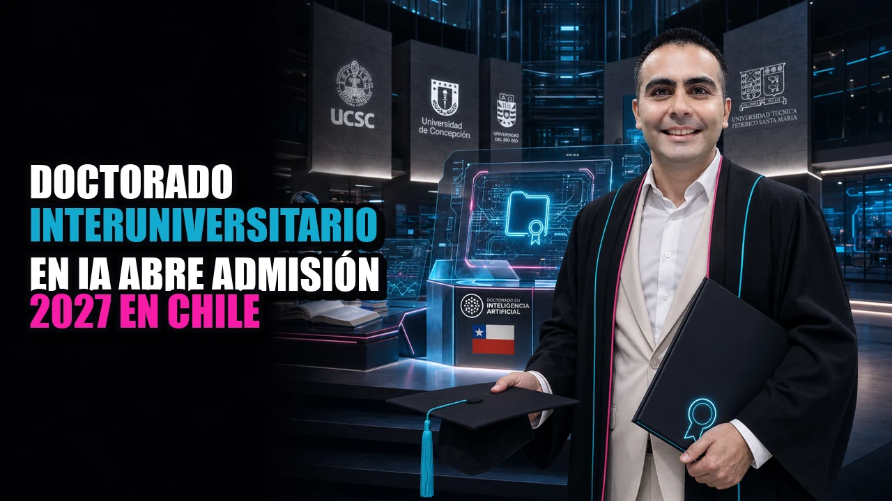 Portada de Doctorado interuniversitario en IA abre admisión 2027 en Chile