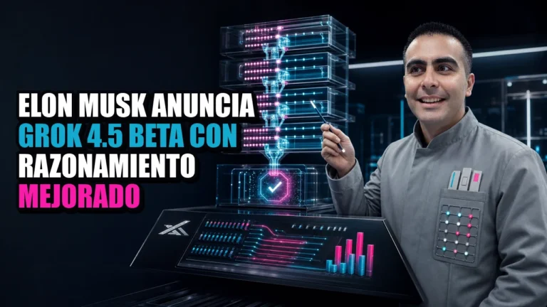 Elon Musk anuncia Grok 4.5 beta con razonamiento mejorado