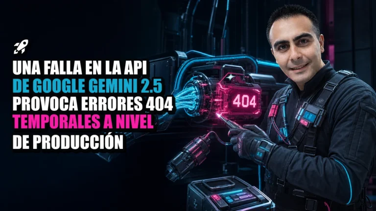 🚀 Una falla en la API de Google Gemini 2.5 provoca errores 404 temporales a nivel de producción