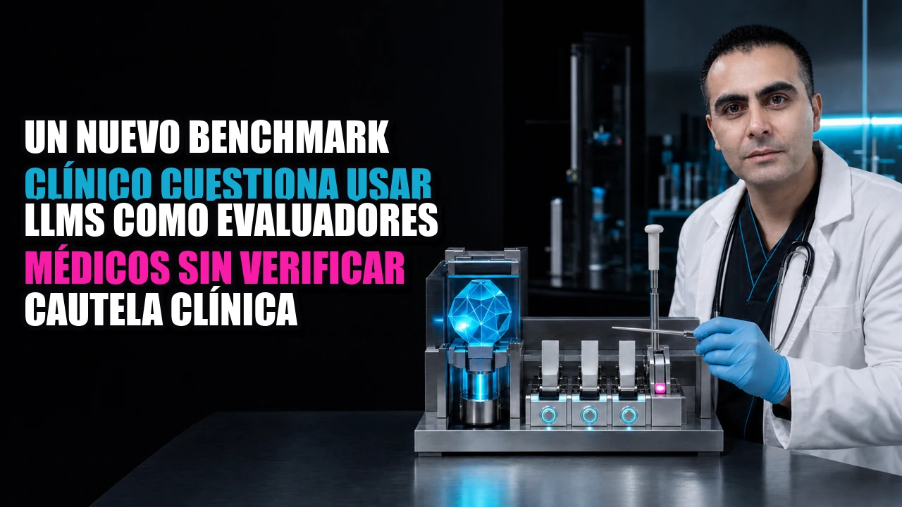 Un nuevo benchmark clínico cuestiona usar LLMs como evaluadores médicos sin verificar cautela clínica