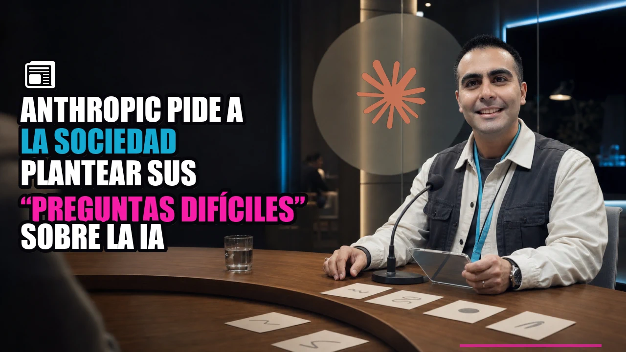 📰 Anthropic pide a la sociedad plantear sus “preguntas difíciles” sobre la IA