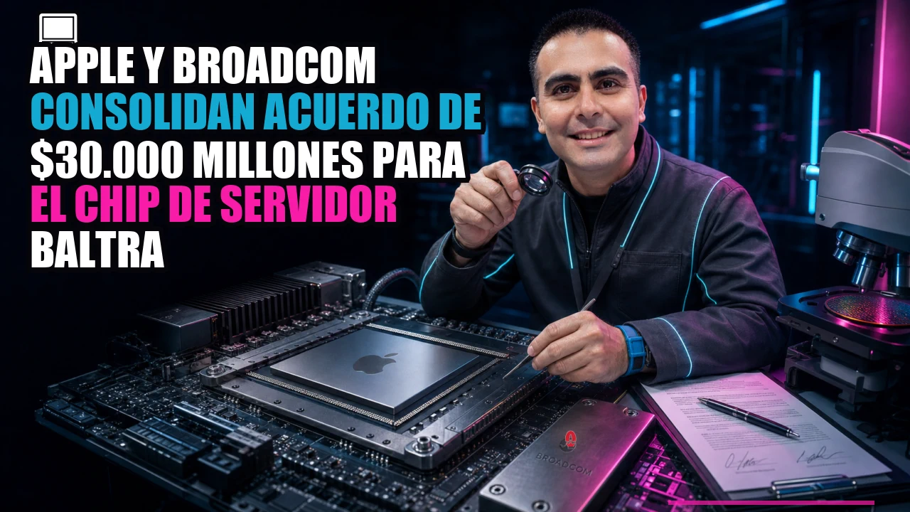 💻 Apple y Broadcom consolidan acuerdo de $30.000 millones para el chip de servidor Baltra