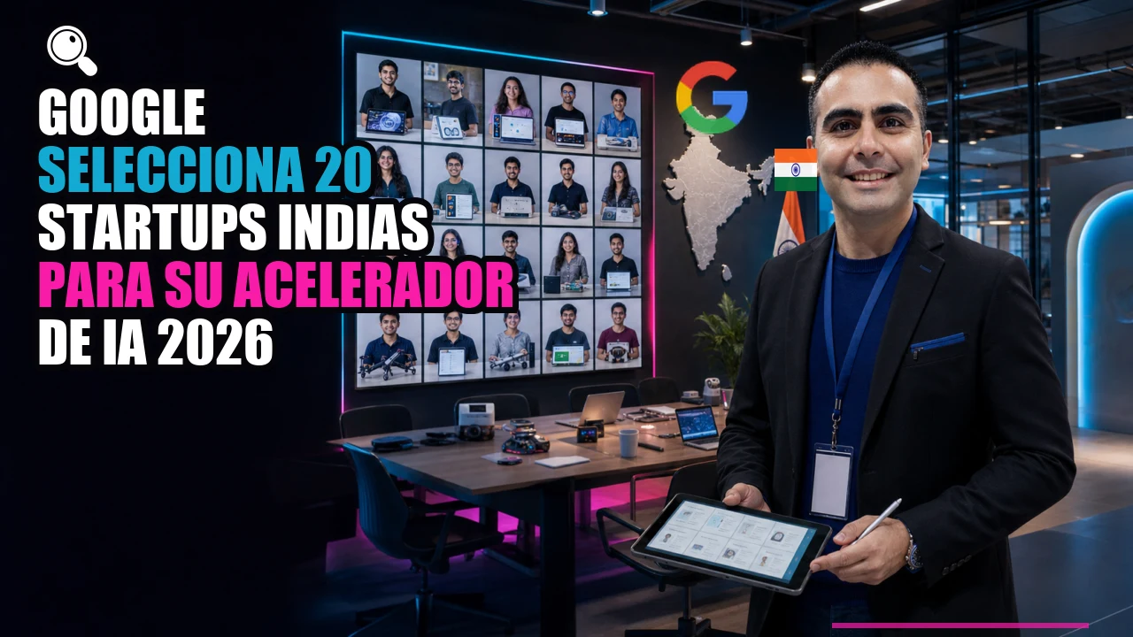 🔍 Google selecciona 20 startups indias para su acelerador de IA 2026