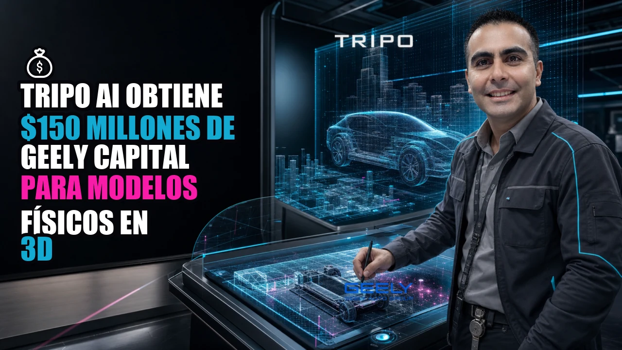 💰 Tripo AI obtiene $150 millones de Geely Capital para modelos físicos en 3D