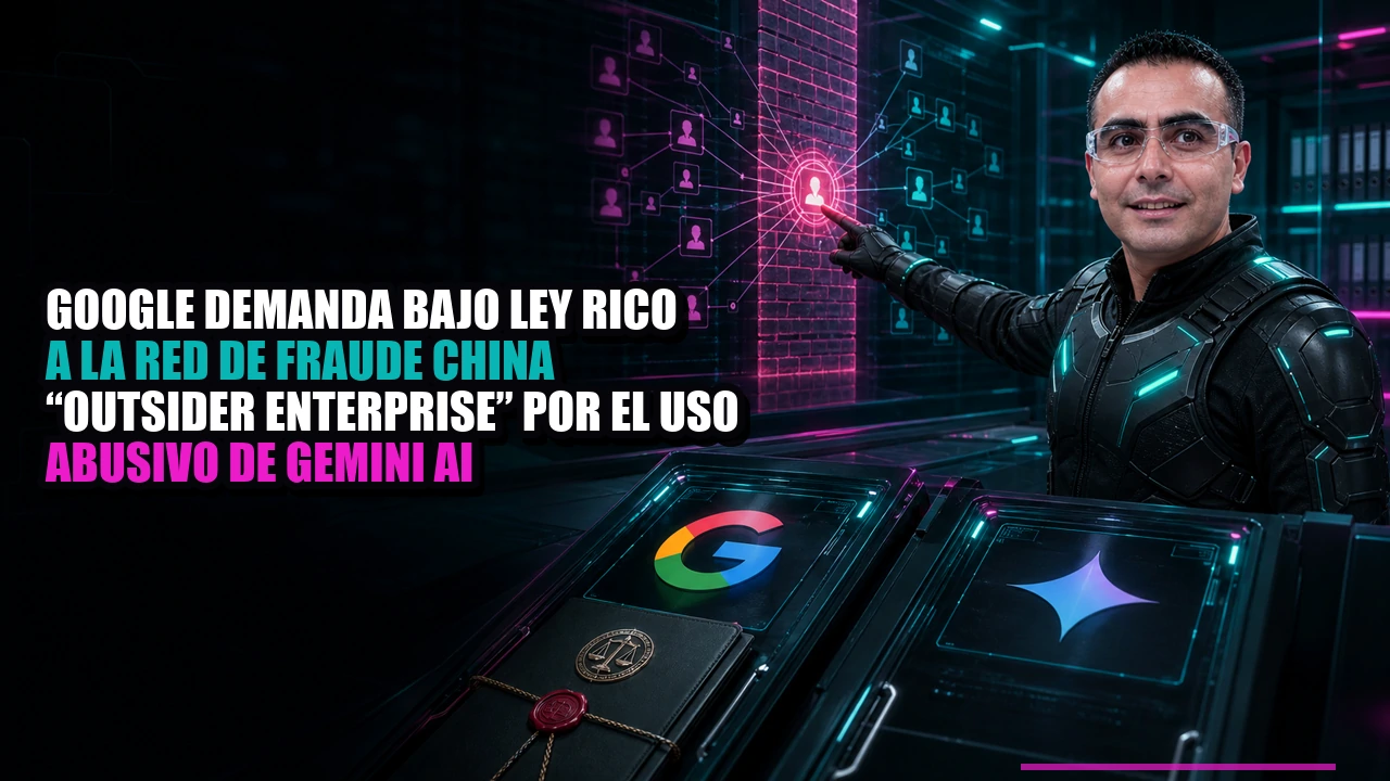 Google demanda bajo ley RICO a la red de fraude china “Outsider Enterprise” por el uso abusivo de Gemini AI