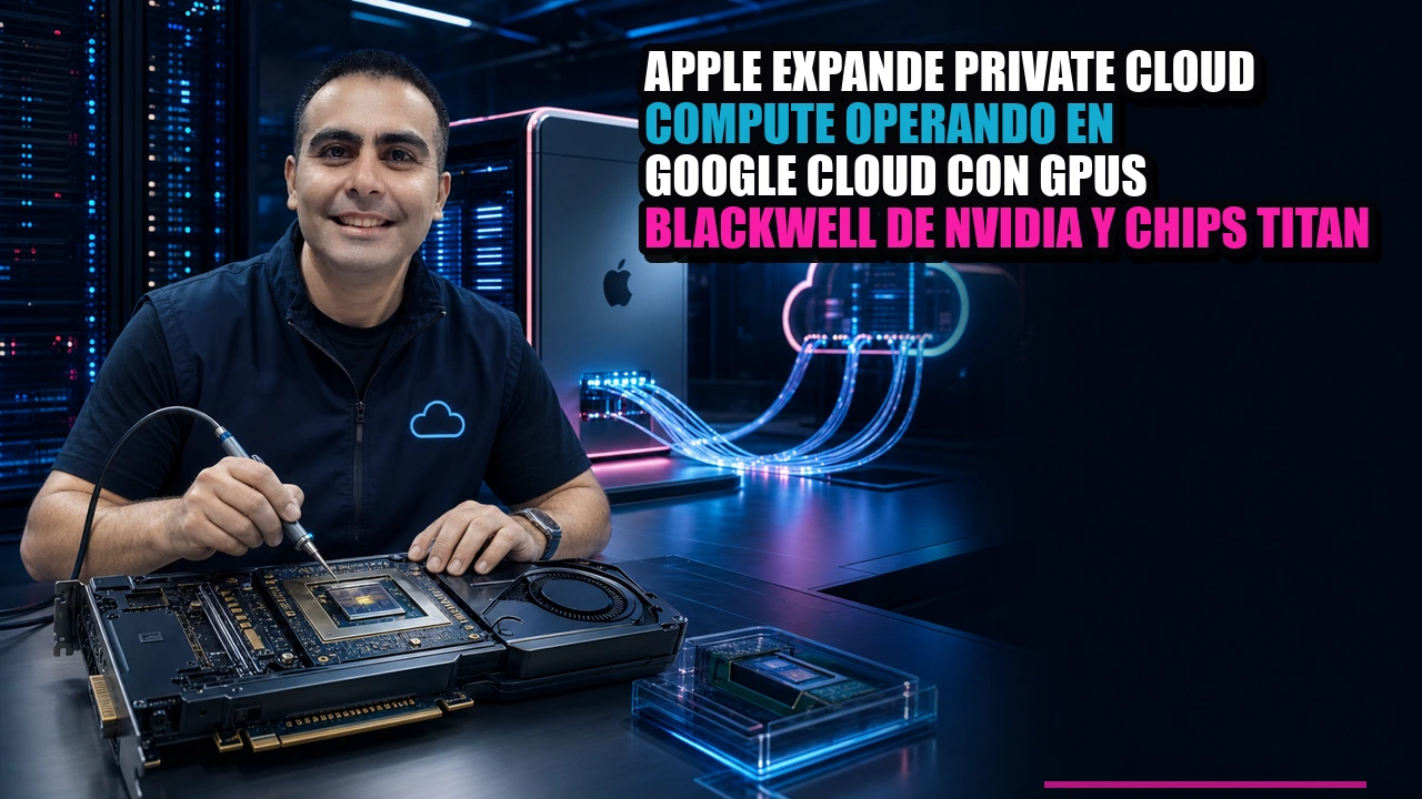 Apple expande Private Cloud Compute operando en Google Cloud con GPUs Blackwell de Nvidia y chips Titan