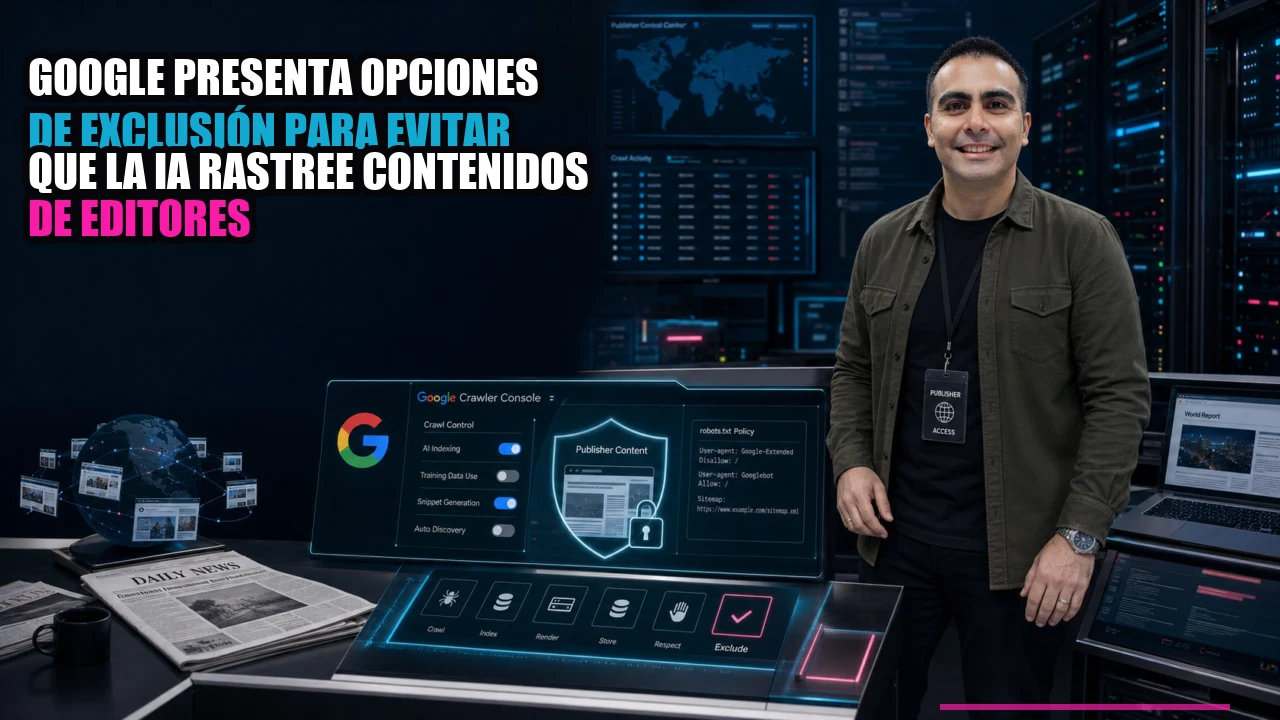 🔍 Google presenta opciones de exclusión para evitar que la IA rastree contenidos de editores