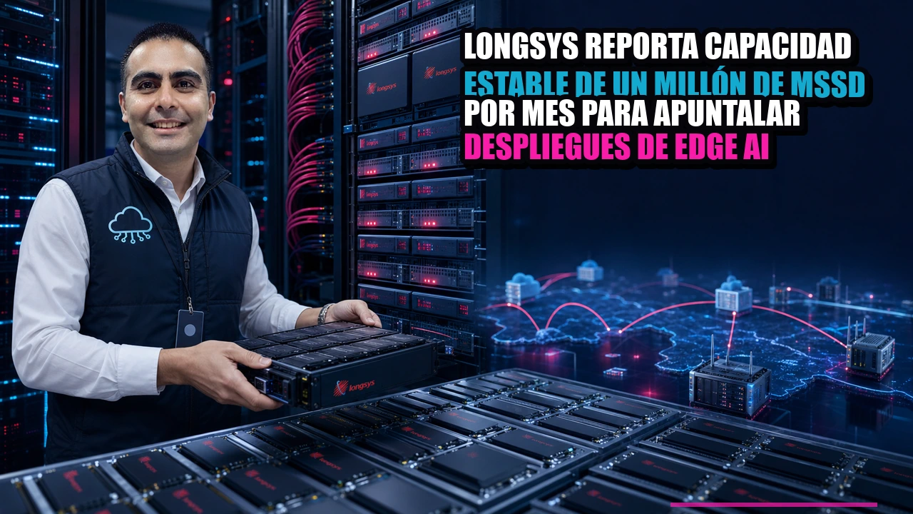 Longsys reporta capacidad estable de un millón de mSSD por mes para apuntalar despliegues de edge AI