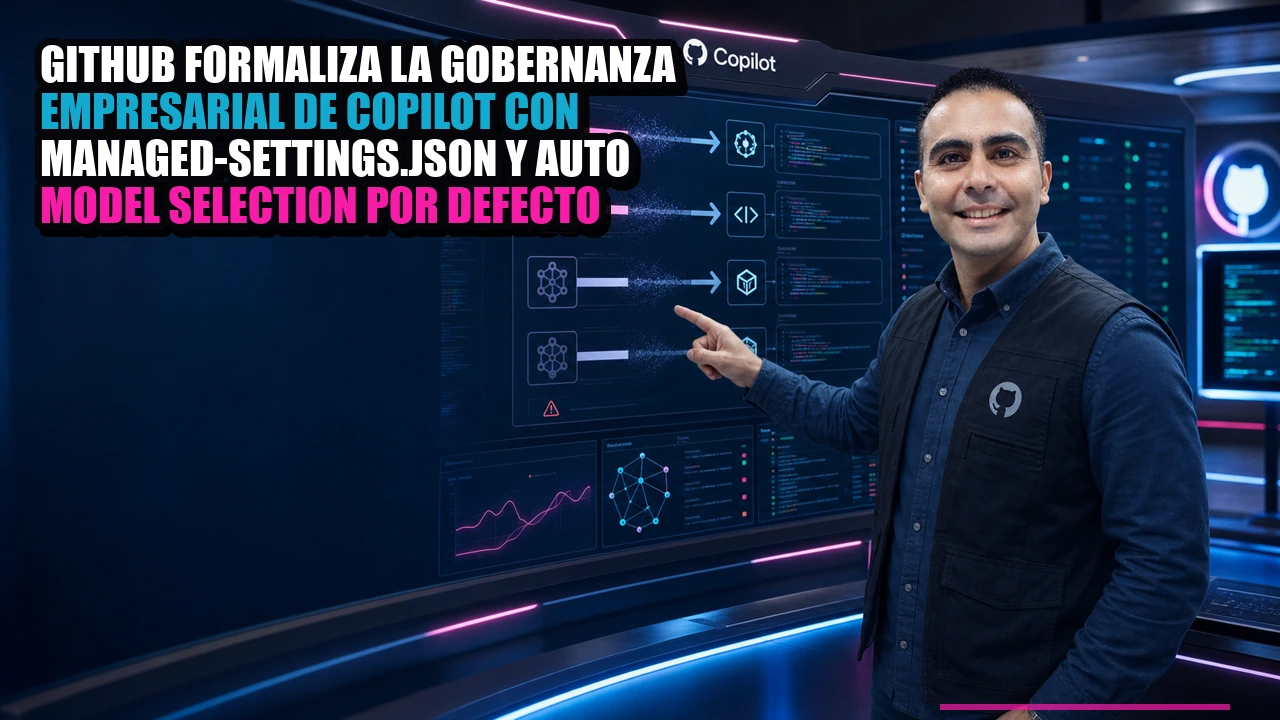 GitHub formaliza la gobernanza empresarial de Copilot con managed-settings.json y auto model selection por defecto