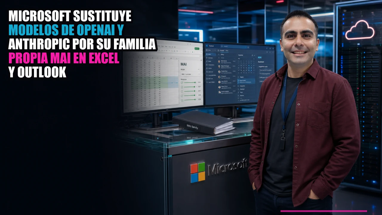 💻 Microsoft sustituye modelos de OpenAI y Anthropic por su familia propia MAI en Excel y Outlook