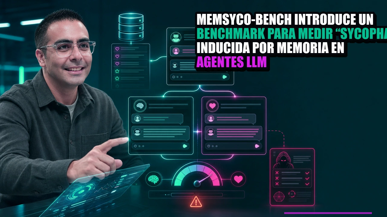 MemSyco-Bench introduce un benchmark para medir “sycophancy” inducida por memoria en agentes LLM