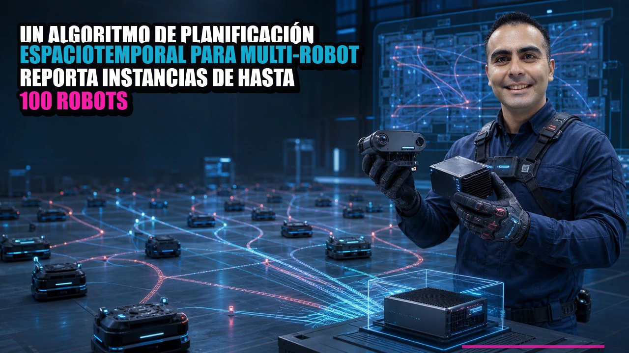 Un algoritmo de planificación espaciotemporal para multi-robot reporta instancias de hasta 100 robots